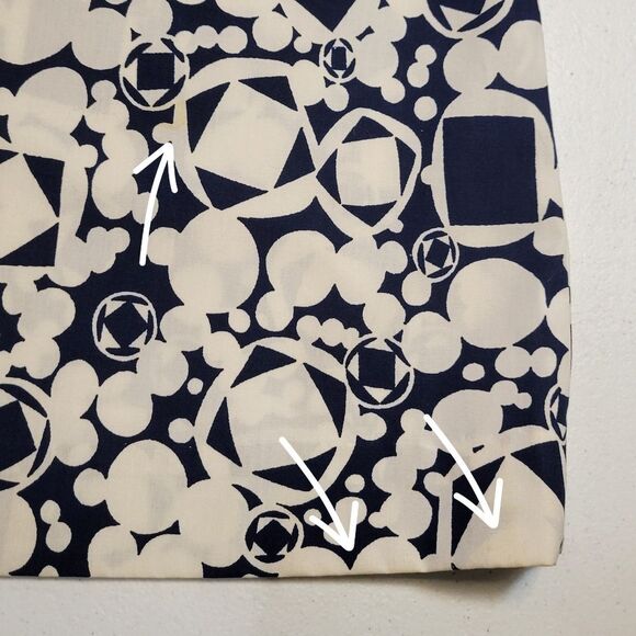 Vintage Homemade Geometric Patterned Shirt Dress Blue White - Picture 14 of 14